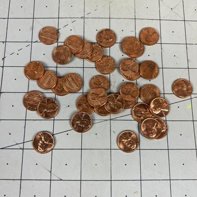 About 30 1963 Pennies - UNCIRCULATED 