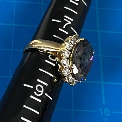 925 Silver but Gold Plated Finish - Costume Ring 