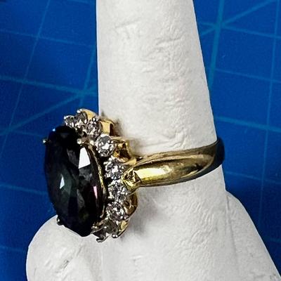 925 Silver but Gold Plated Finish - Costume Ring 