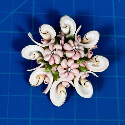 Antique SHELL Brooch 