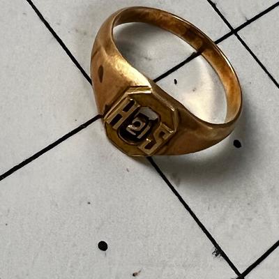 High School Class Ring 1921, 10k