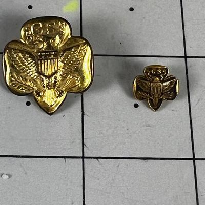 2 Girl Scout Pins 