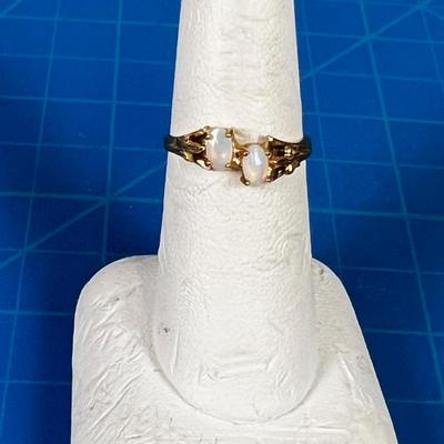 14K HGE Ring with Opals 