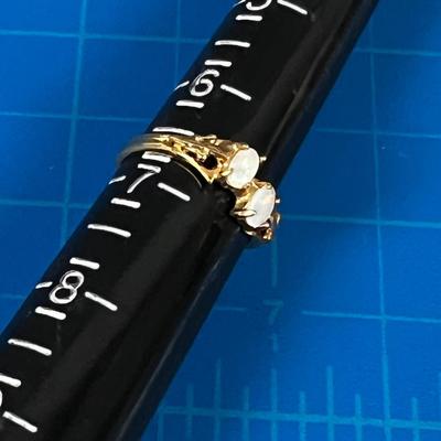 14K HGE Ring with Opals 