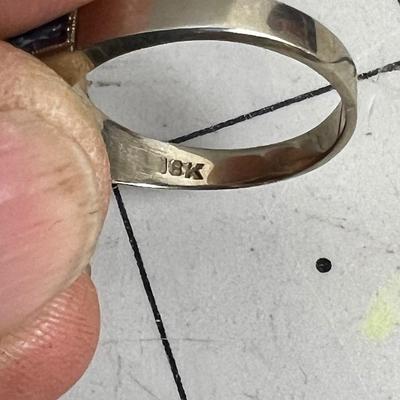 18 K White Gold Antique Ring NO Center STONE