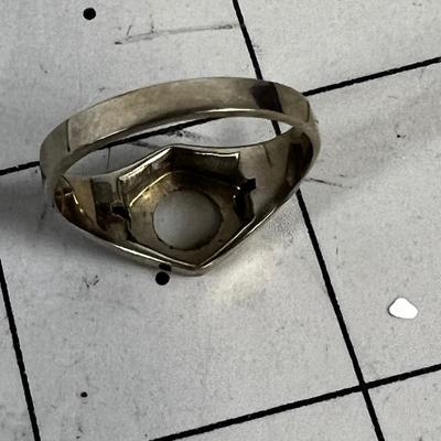 18 K White Gold Antique Ring NO Center STONE