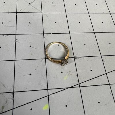 Single 10 K Gold Diamond 1/4 K Solitaire 