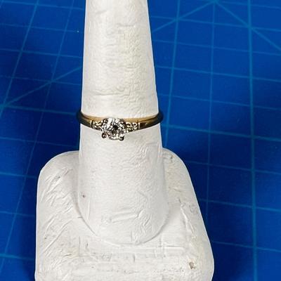 Single 10 K Gold Diamond 1/4 K Solitaire 