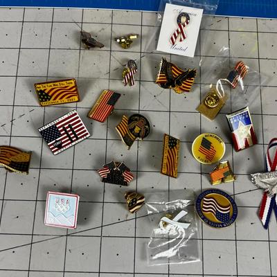 Flag Pins Various Collection for Lapels etc.