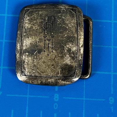 Antique Silver Plated Belt Buckle by Hickok 