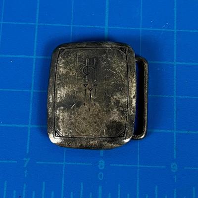 Antique Silver Plated Belt Buckle by Hickok 