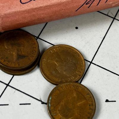 50 Canadian Pennies 1941 to 1962 
