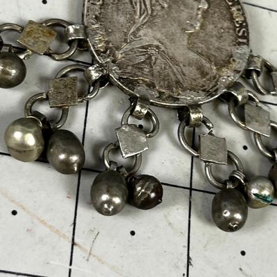 Extremely Unique!  1780 (1) Taler COIN Pendant Coin made into Jewelry  from Austria 