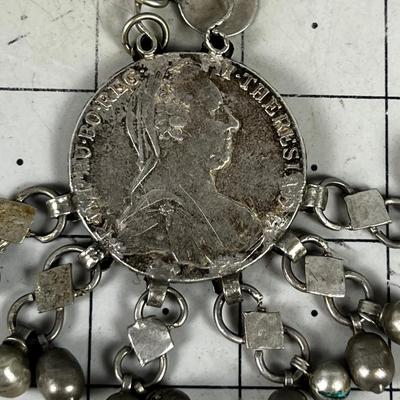 Extremely Unique!  1780 (1) Taler COIN Pendant Coin made into Jewelry  from Austria 