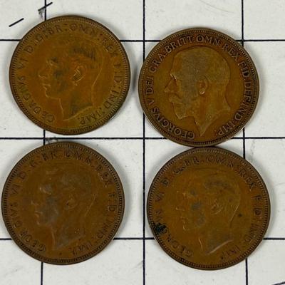 4- English Copper Pennies