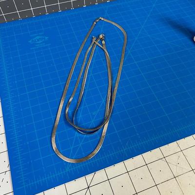 3 Sterling Silver Flat Chains 