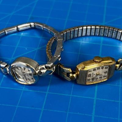 (2) 10 K Gold Filled Watches: Elgin & ? 