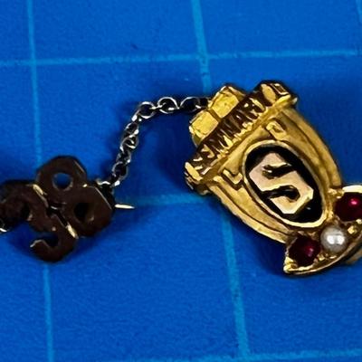 Letter Jacket or Lapel Pin 1938 Seminary 