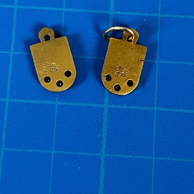 (2) University Hospital 30 YEAR Pendant or Charm One is Ruby and One is Imperial Yellow Topaz 