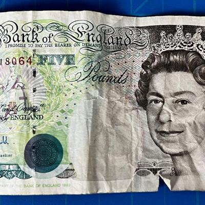 Bank of England 5 Pound Note 