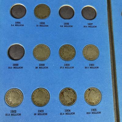 Partial Liberty Head Nickle Collection. 