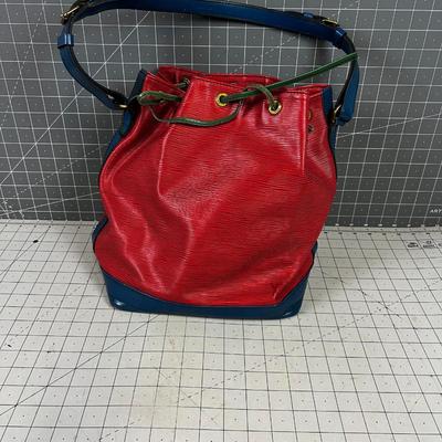 Louis Vuitton Epi Noe Tri Color M44084 Should Bag RED BLUE GREEN Genuine! 