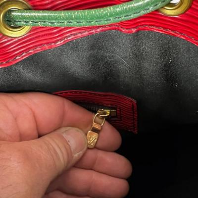 Louis Vuitton Epi Noe Tri Color M44084 Should Bag RED BLUE GREEN Genuine! 