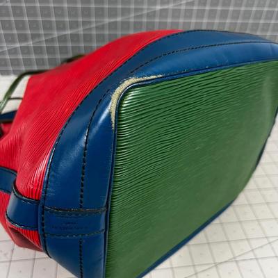 Louis Vuitton Epi Noe Tri Color M44084 Should Bag RED BLUE GREEN Genuine! 