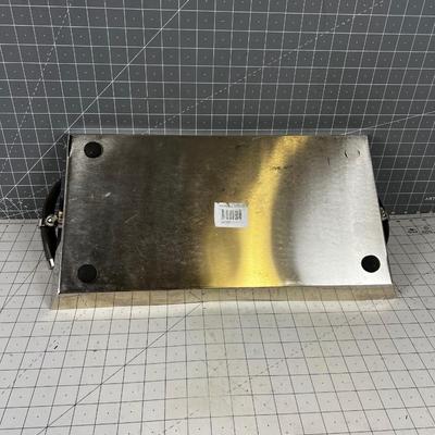 Chrome Tray with Black Horn Handles 