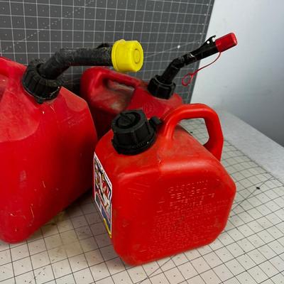 3 Used Gas Cans 