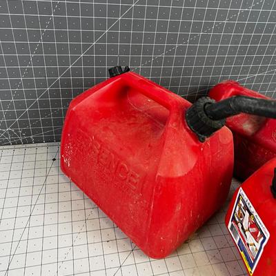 3 Used Gas Cans 