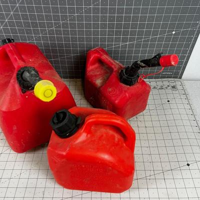 3 Used Gas Cans 