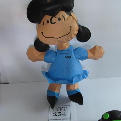 Lot 254: Very Hard to Find, Vintage 1970s Peanuts Lucy Blow Up Inflatable Doll