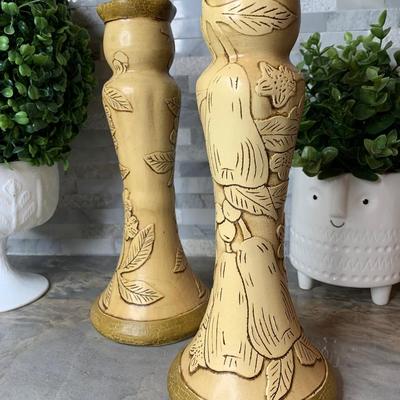 Vintage Candle Holders. Andrea By Sadek Candlestick Holders. 1980s Candle Holders. Pair of Candlestick Holders