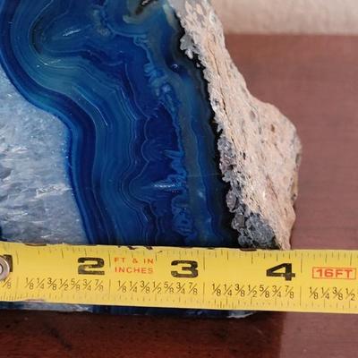 Beautiful Blue Geode Bookends