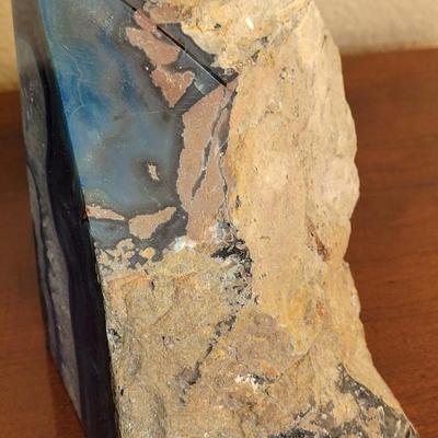 Beautiful Blue Geode Bookends
