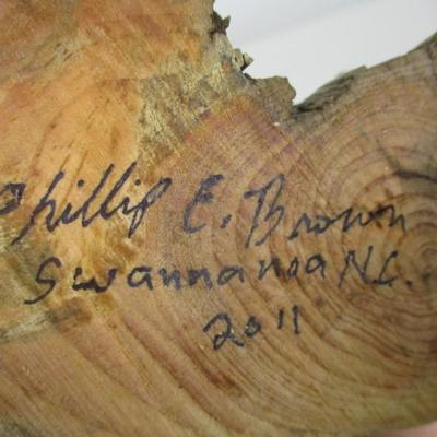 Signed Phillip Brown Carved Bird