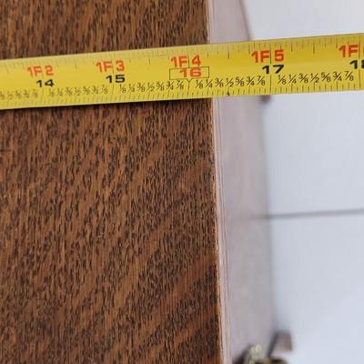 Antique Tiger Oak Sheet Music Cabinet