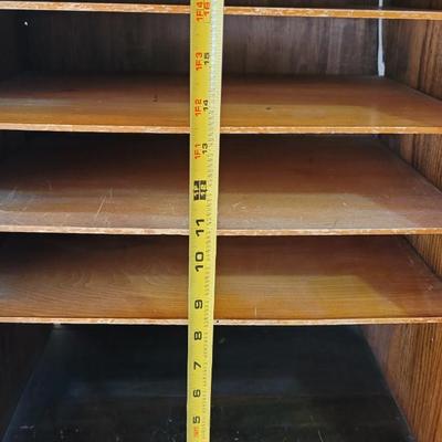 Antique Tiger Oak Sheet Music Cabinet