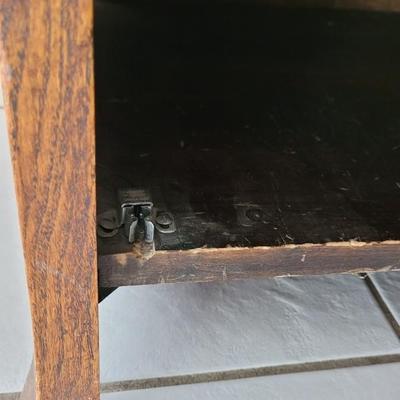 Antique Tiger Oak Sheet Music Cabinet