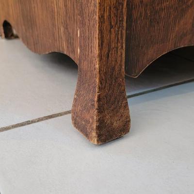 Antique Tiger Oak Sheet Music Cabinet