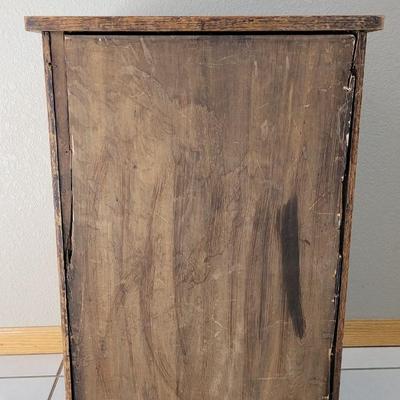 Antique Tiger Oak Sheet Music Cabinet