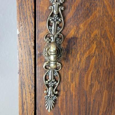 Antique Tiger Oak Sheet Music Cabinet