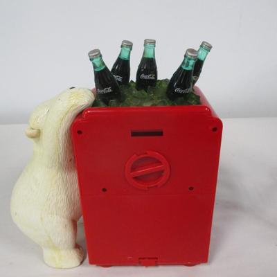 Coca Cola Polar Bear Clock Reindeer Stocking