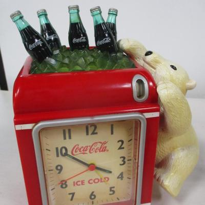 Coca Cola Polar Bear Clock Reindeer Stocking