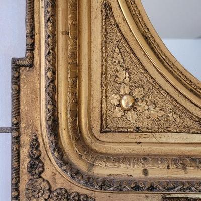 Antique 1700s Italian Gold Gilt Wood Mirror