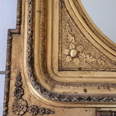 Antique 1700s Italian Gold Gilt Wood Mirror