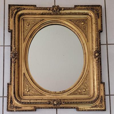 Antique 1700s Italian Gold Gilt Wood Mirror