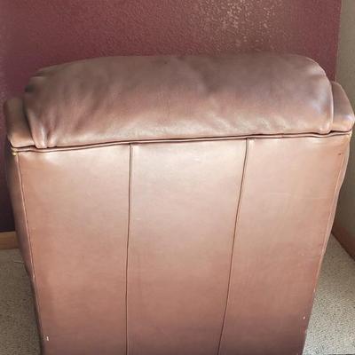 Leather Chair with Brass Tack Trim