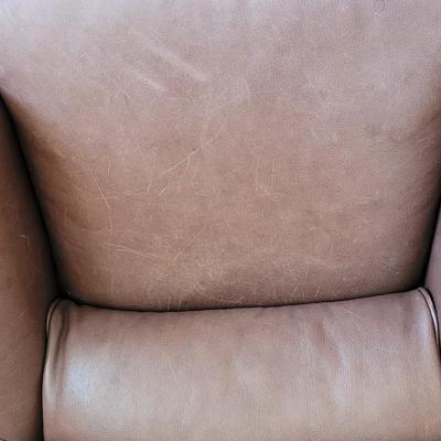 Leather Chair with Brass Tack Trim